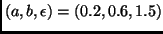 $(a,b,\epsilon )=(0.2,0.6,1.5)$